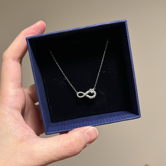 SWAROVSKI Silver-Tone Crystal Infinity Symbol Pendant Necklace - Picture 3 of 3